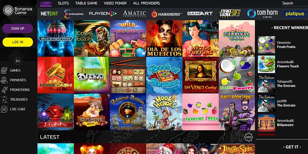 BonanzaGame Casino - Twoje miejsce na gry i emocje